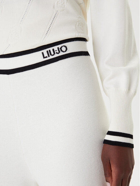 Liu Jo Sport Liu Jo Sport Pantaloni in maglia TF5252 MS59L Écru Regular Fit
