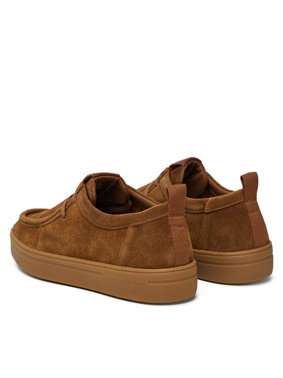 Tommy Hilfiger Tommy Hilfiger Półbuty Modern Light Suede Moc Toe Shoe FM0FM05501 Brązowy