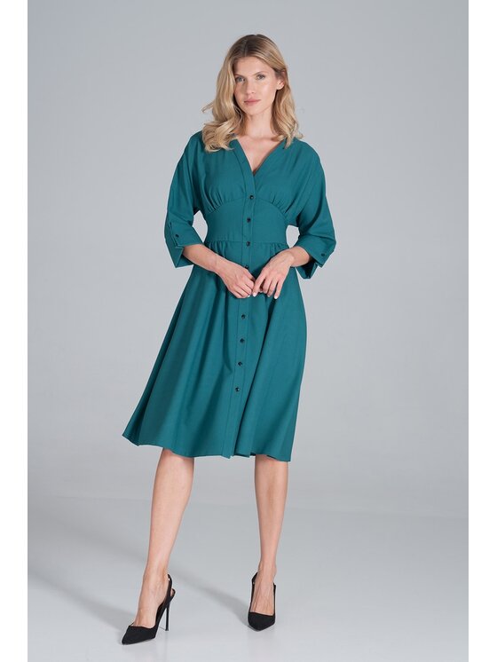 FIGL FIGL Šaty M843 Zelená Regular Fit