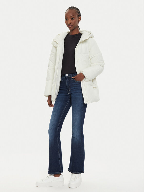 Calvin Klein Jeans Calvin Klein Jeans Žieminė striukė J20J224107 Écru Relaxed Fit