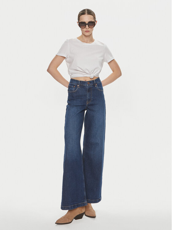 Gap Gap Blugi 406725 Albastru Wide Leg