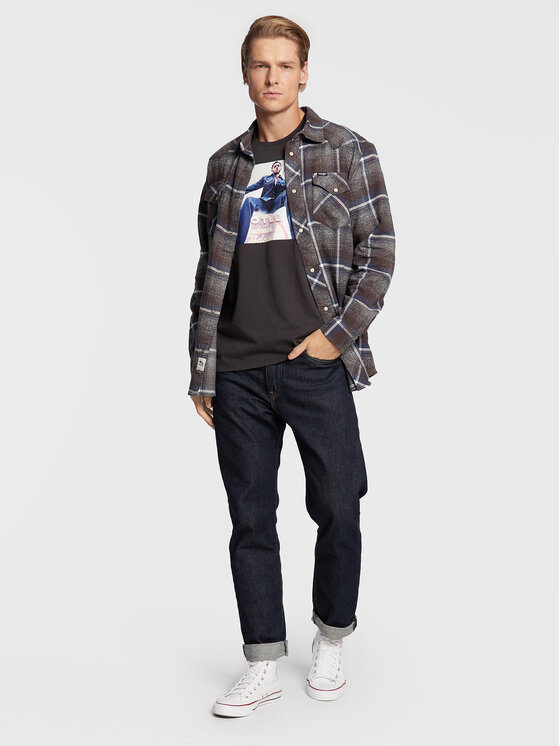 Wrangler Wrangler T-Shirt LEON BRIDGES W7ACEEXV6 112328309 Szary Regular Fit