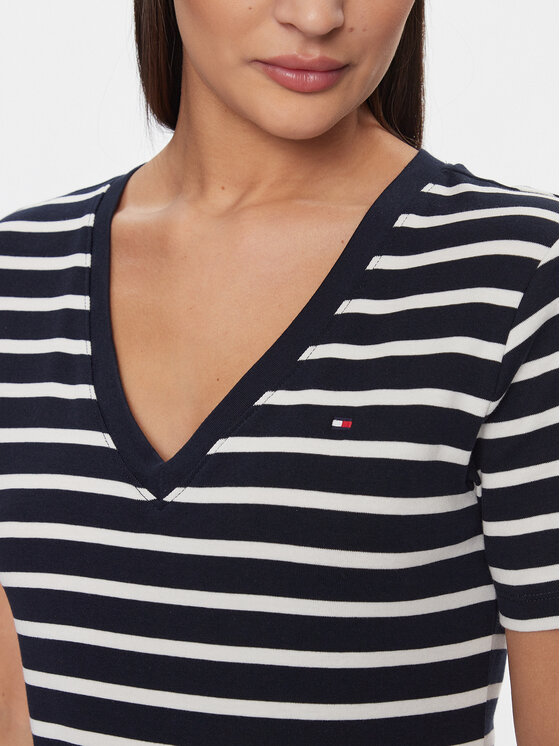 Tommy Hilfiger Tommy Hilfiger Majica New Cody WW0WW40584 Mornarsko modra Slim Fit