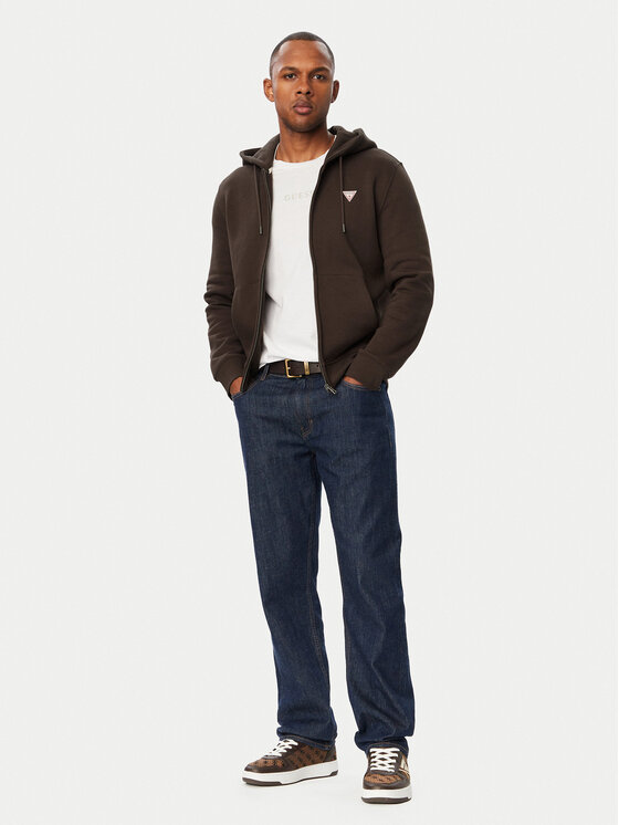 Guess Jeans Guess Jeans Суитшърт M4YQ28 K9V31 Кафяв Regular Fit