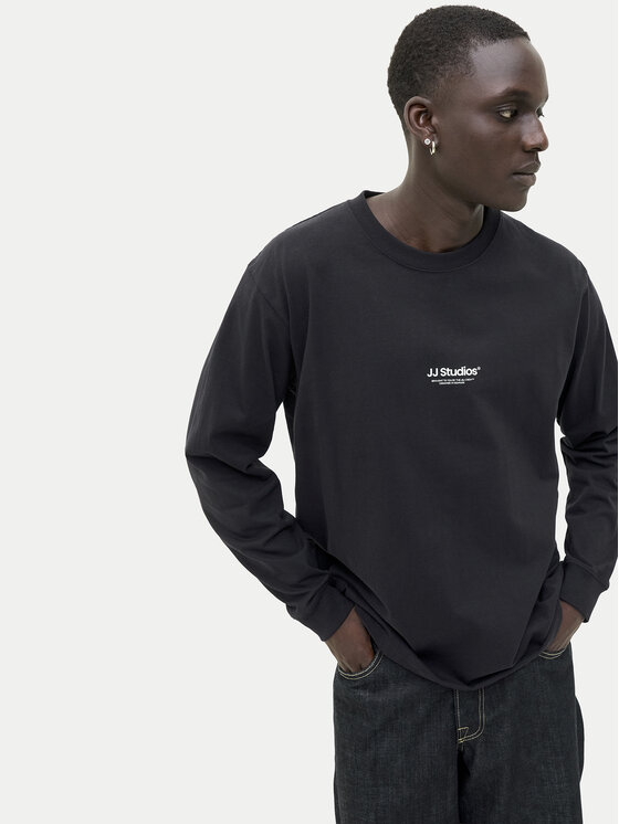 Jack&Jones Jack&Jones Majica dugih rukava Soho 12278788 Crna Relaxed Fit