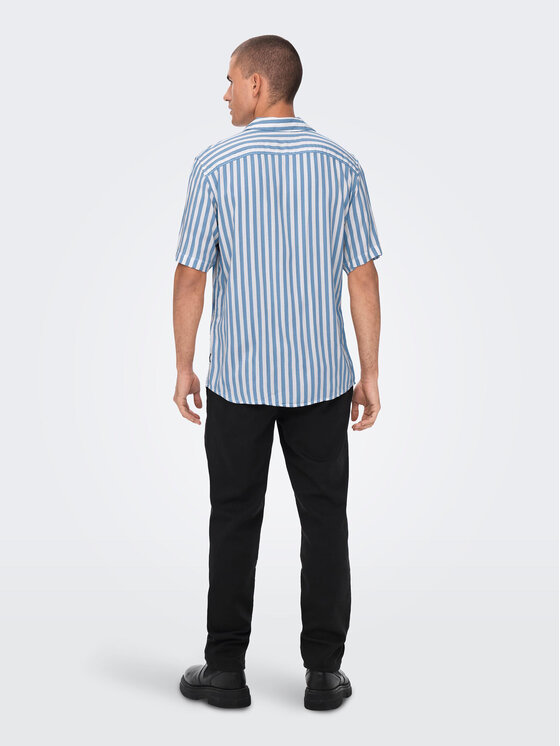 Only & Sons Only & Sons Srajca 22013267 Modra Regular Fit