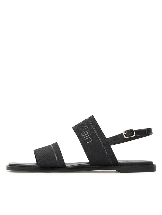 Calvin Klein Calvin Klein Basutės Squared Flat Sandal He HW0HW01496 Juoda