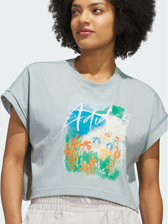 adidas adidas T-Shirt 158893 Zielony jasny Loose Fit