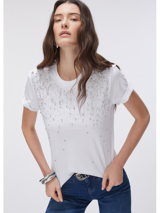 Liu Jo Liu Jo T-shirt CA6193J386811111 Bianco Regular Fit