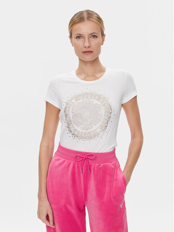 Guess Guess Футболка Camelia W4RI47 J1314 Білий Slim Fit