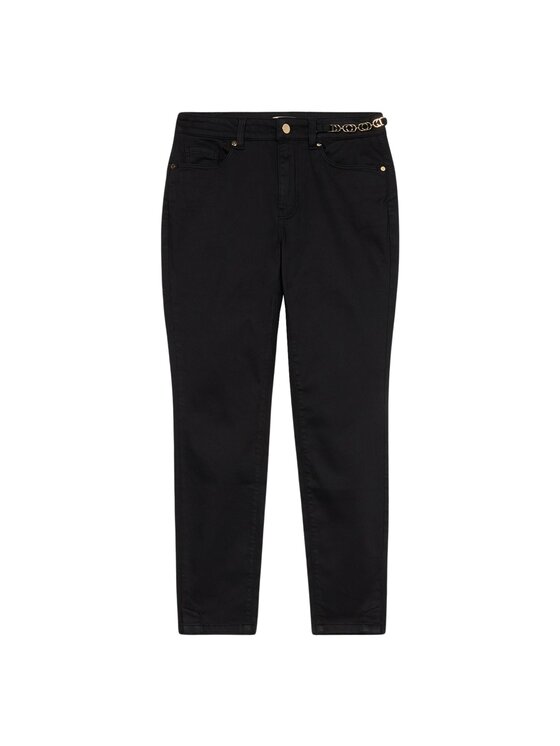 Oltre Oltre Pantaloni di tessuto P728R008665N033 Nero Skin Fit