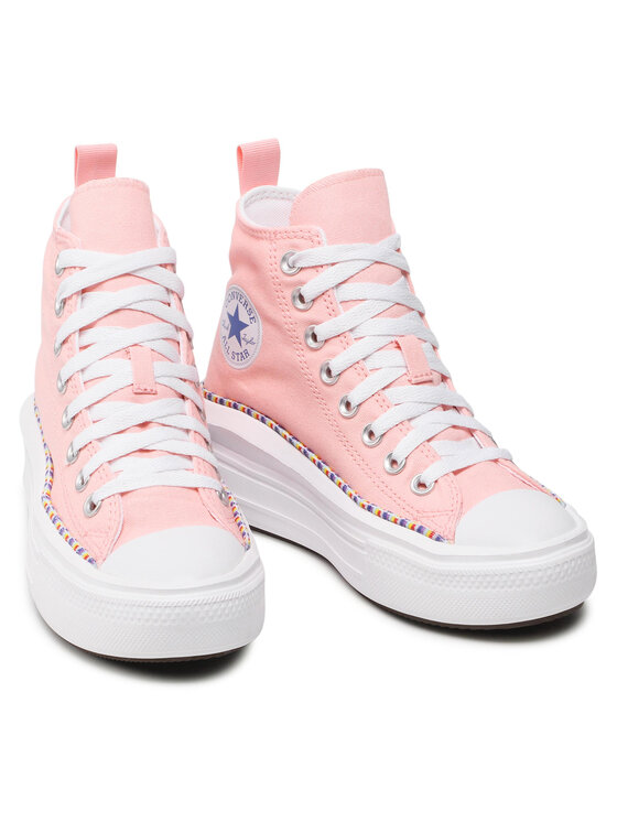 Converse Converse Trampki Chuck Taylor All Star Move Hi 272853C Różowy