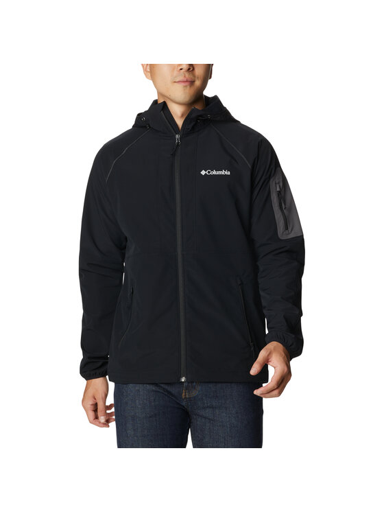 Columbia Columbia Kurtka outdoor Columbia Tall Heights Hooded Softshell Jacket Czarny Regular Fit