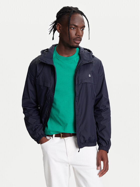 United Colors Of Benetton United Colors Of Benetton Μπουφάν μεταβατικό 2VDWUN06A Σκούρο μπλε Regular Fit