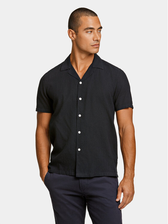 Lindbergh Lindbergh Πουκάμισο 30-203319 Μαύρο Relaxed Fit