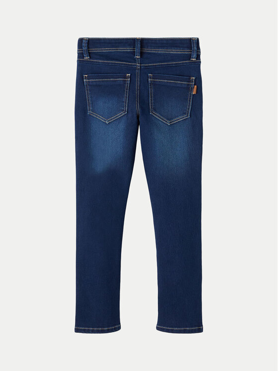 NAME IT NAME IT Džínsy Silas 13190372 Tmavomodrá Slim Fit