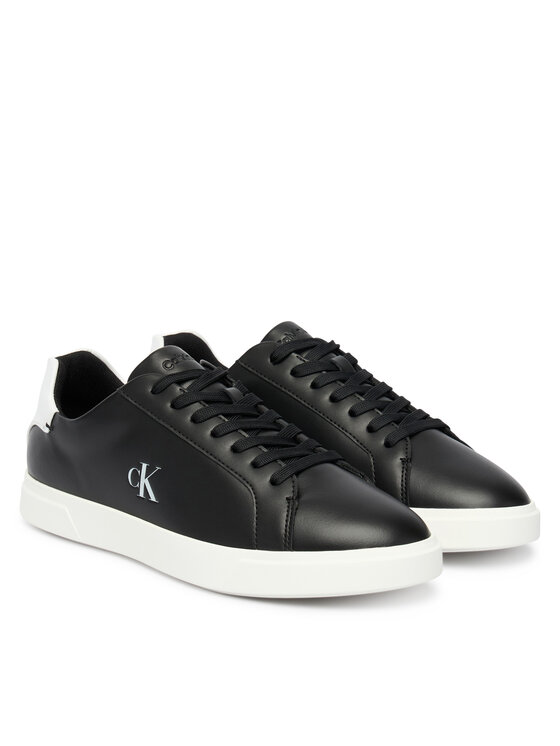 Calvin Klein Calvin Klein Sneakersy Low Pro Cup Laceup Lth Moire HW0HW02845 Czarny