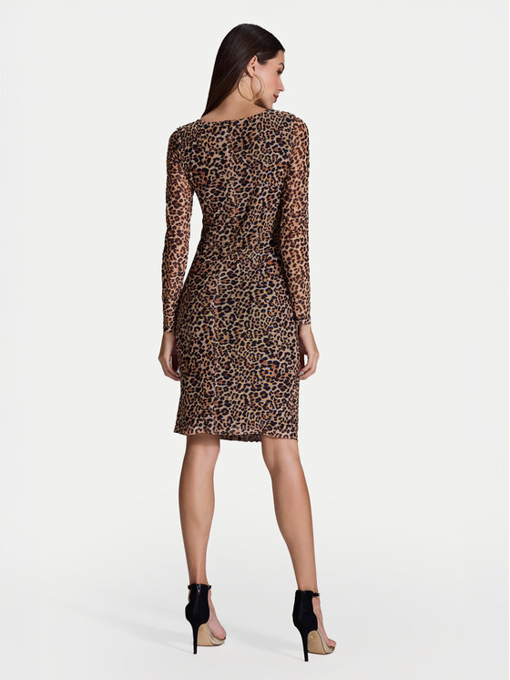 Swing Swing Kokteilinė suknelė 5AI17600 Smėlio Slim Fit