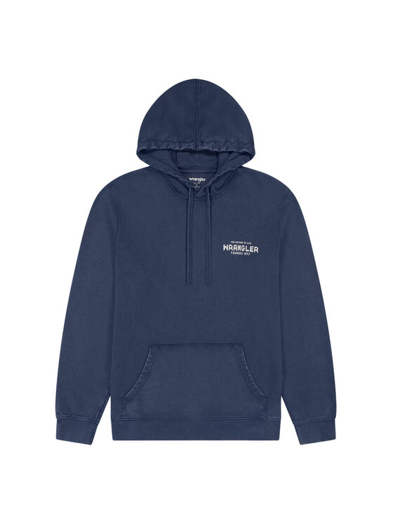 Wrangler Wrangler Bluza GRAPHIC HOODIE Niebieski Loose Fit