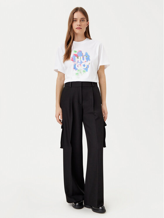 HUGO HUGO T-Shirt Vintage 50534545 Weiß Boxy Fit