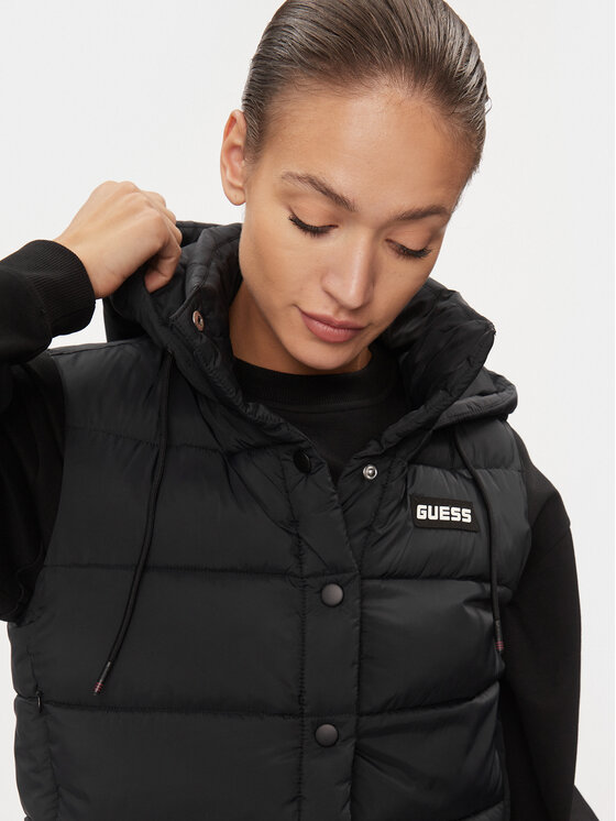 Guess Guess Ujjatlan Breana V4RL02 WFYE2 Fekete Regular Fit