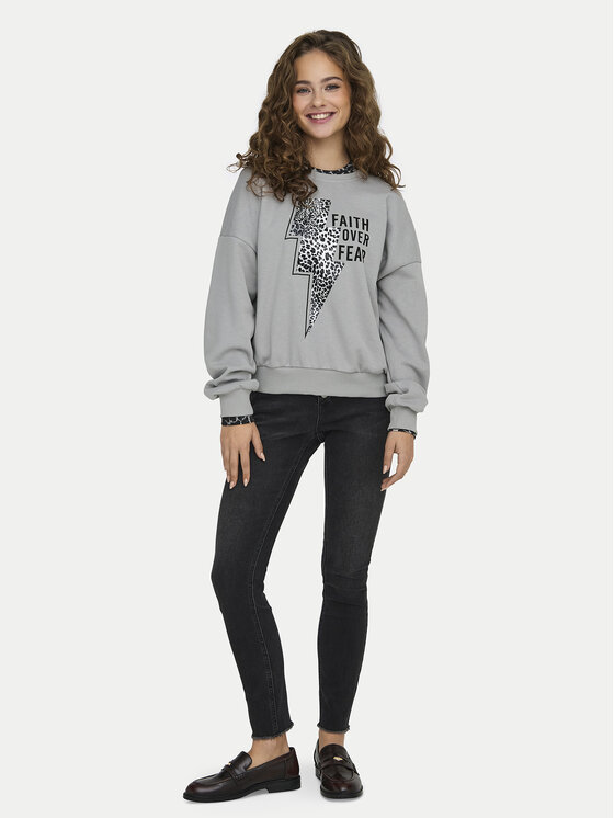 ONLY ONLY Суитшърт Runa 15313683 Сив Regular Fit