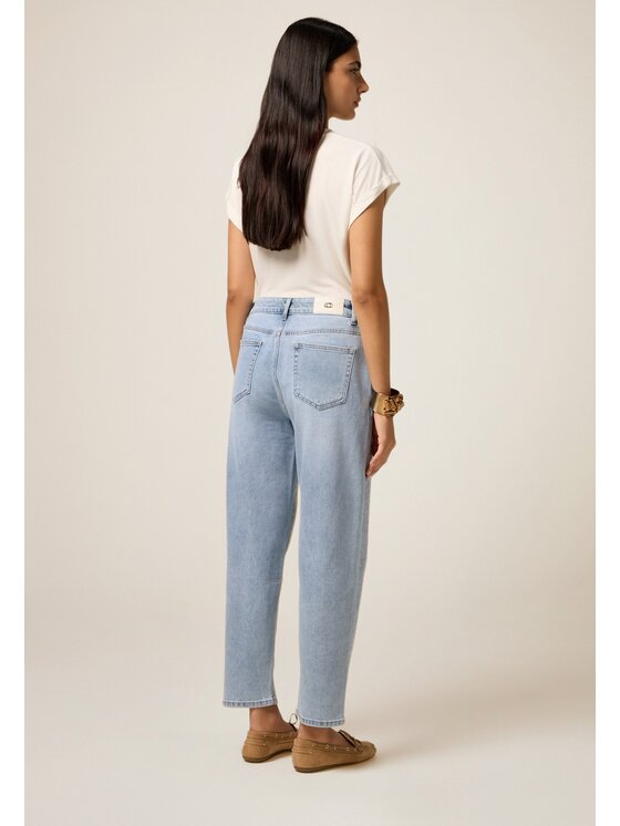Oltre Oltre Jeansy P595R008660N004 Turkusowy Boy Fit