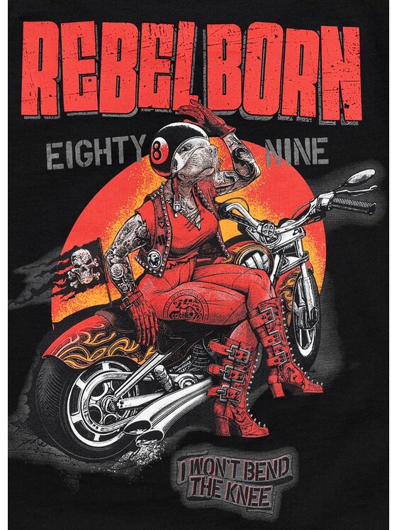 PITBULL PITBULL T-Shirt REBEL BORN Czarny Regular Fit