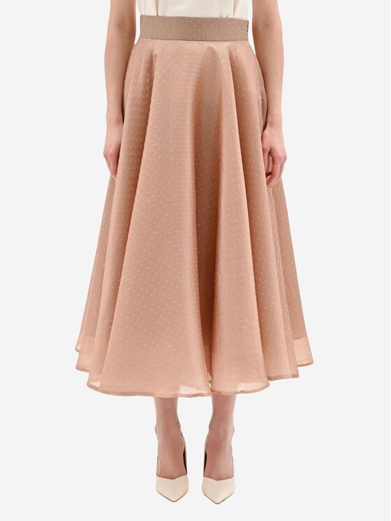 Rinascimento Rinascimento Gonna midi Gonna con strass Beige Regular Fit