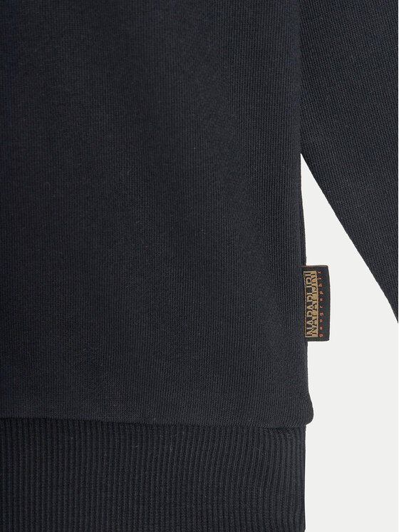 Napapijri Napapijri Μπλούζα Chamois NP0A4IGO D Μαύρο Regular Fit