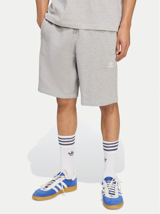 adidas Спортни шорти Essentials Trefoil JW8624 Сив Regular Fit