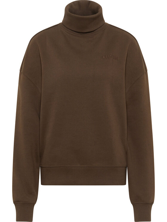 Mustang Mustang Sweter Becky Turtleneck Brązowy Regular Fit