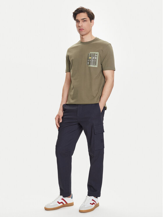 BOSS BOSS Тишърт Te_Container 50546920 Каки Regular Fit