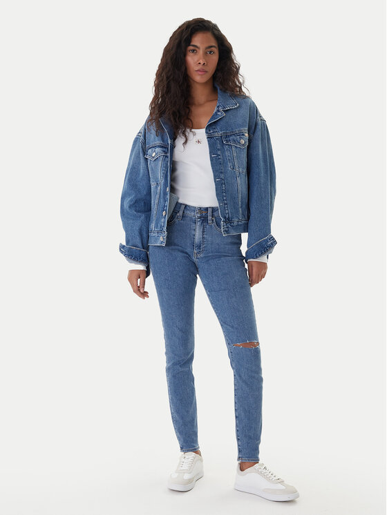 Calvin Klein Jeans Calvin Klein Jeans Jeansy LV047E616G Modrá Skinny Fit