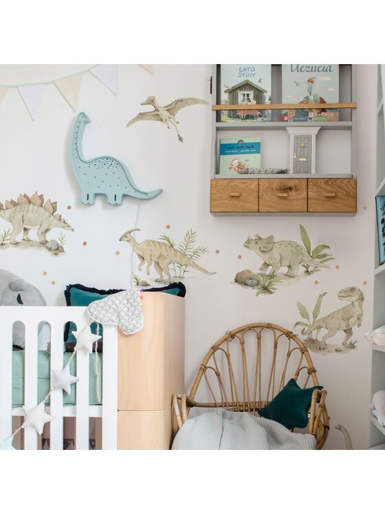 Komplet naklejek naściennych Dekornik, Happy Dino Wonderland Zestaw