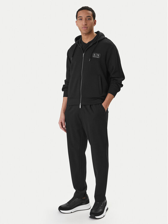 Armani Exchange Armani Exchange Džemperis ar kapuci XM001770 AF19936 UC001 Melns Regular Fit