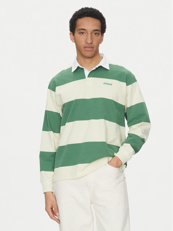 Vans Vans Tricou polo Ward Stripe VN000KU8 Verde Regular Fit