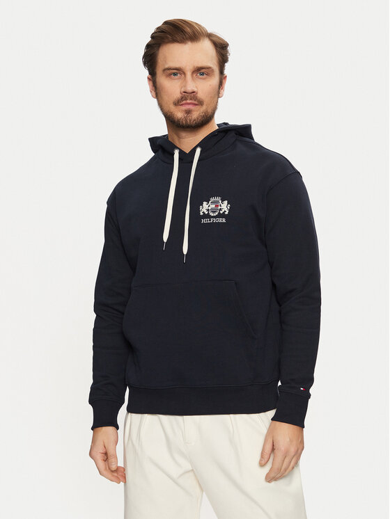 Tommy Hilfiger Tommy Hilfiger Bluza MW0MW37462 Granatowy Regular Fit