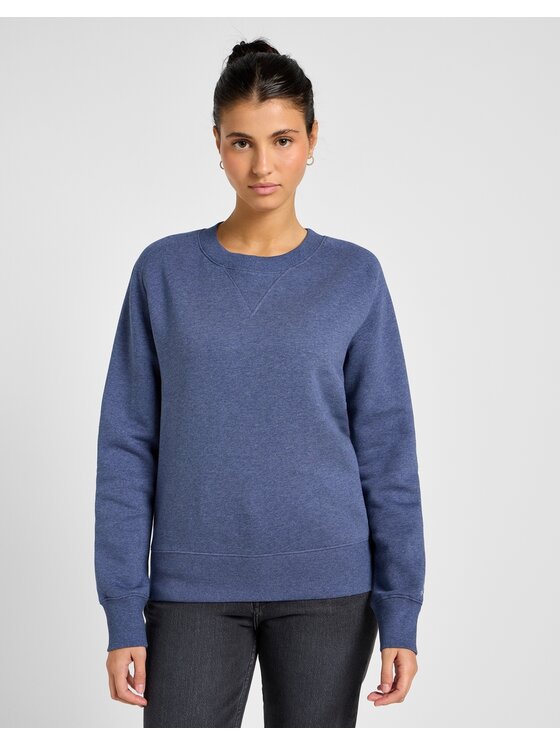 Lee Lee Bluza Raglan Crew Sws Mood Indigo Heather Fioletowy Regular Fit