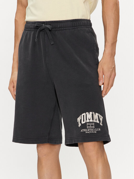 Tommy Jeans Športne Kratke Hlače Athletic Bball DM0DM18799 Črna Relaxed Fit