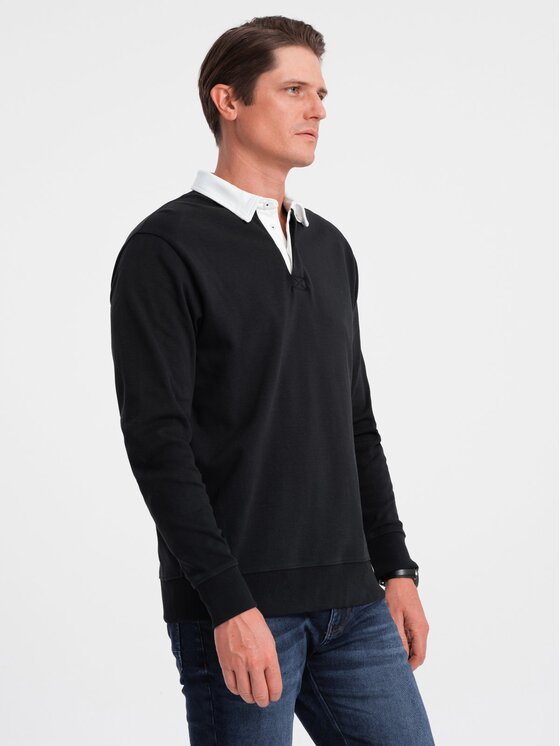 Ombre Ombre Mikina OM-SSNZ-0132 Černá Large Fit