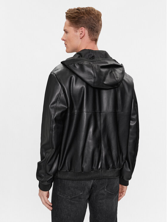 HUGO Hugo Odinė striukė Bennu-L 50498321 Juoda Regular Fit