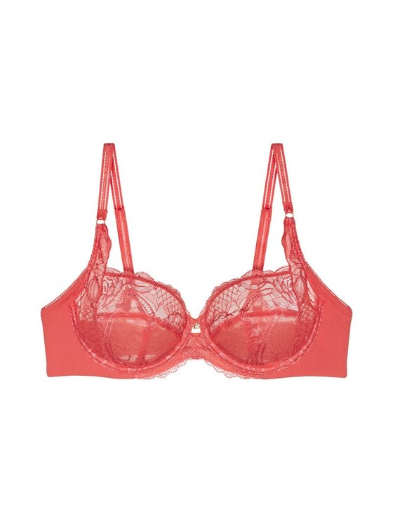 Triumph Triumph Biustonosz z fiszbiną Wild Peony Florale 10209608 Koralowy