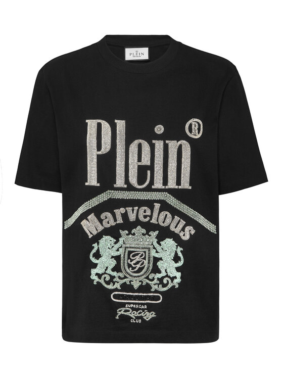 PHILIPP PLEIN PHILIPP PLEIN T-Shirt 22353 Czarny Over Fit