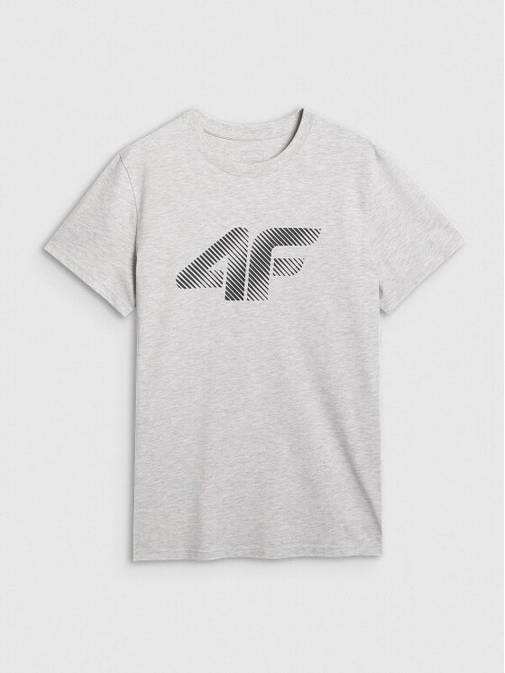 4F 4F T-Shirt 4FWMM00TTSHM2257-27M Γκρι Regular Fit