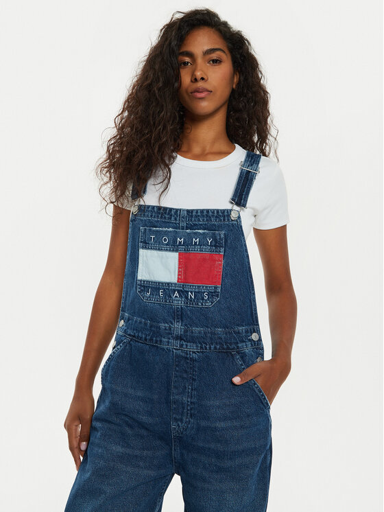 Tommy Jeans Tommy Jeans Jumpsuit Denim DW0DW19637 Dunkelblau Regular Fit