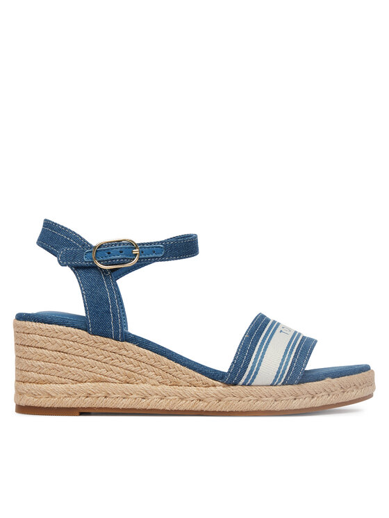 Tommy Hilfiger Tommy Hilfiger Espadrilles Mid Wedge Espad Webbing FW0FW09230 Kék