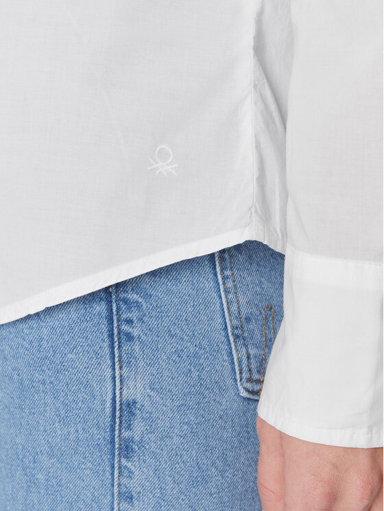 United Colors Of Benetton United Colors Of Benetton Πουκάμισο 5CQYDQ06U Λευκό Regular Fit
