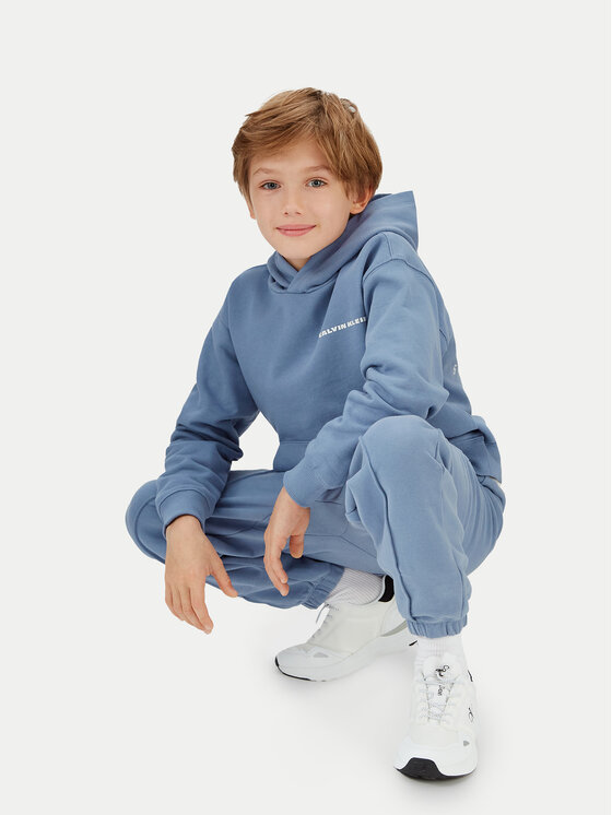 Calvin Klein Jeans Calvin Klein Jeans Džemperis ar kapuci IB0IB02618 Zils Relaxed Fit