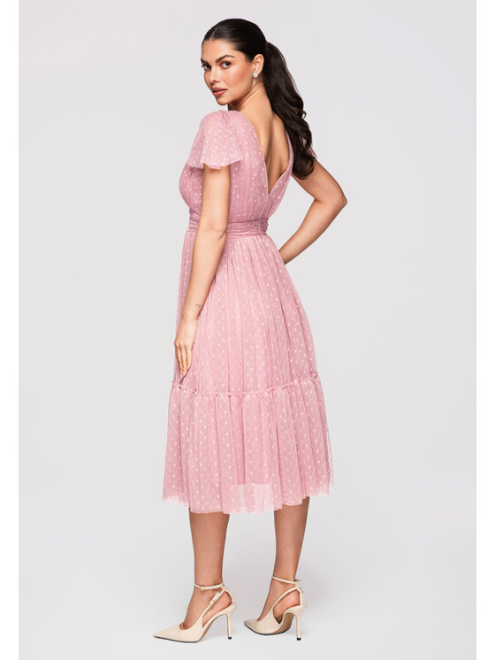 Ombre Ombre Sukienka wieczorowa LA-OM-DLR329 Różowy A-Line Fit